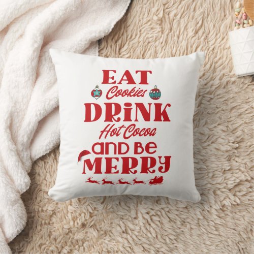 Christmas Quote Typography Holiday Throw Pillow