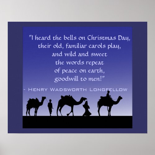 Christmas Quote with 3 Wise Men Poster