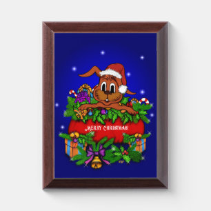 Christmas Rabbit Award Plaque