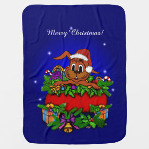 Christmas Rabbit Baby Blanket