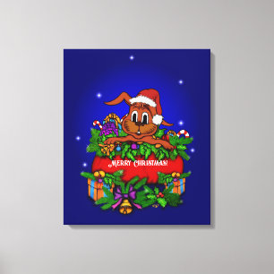 Christmas Rabbit Canvas Print
