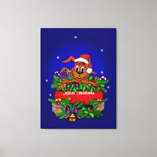 Christmas Rabbit Canvas Print