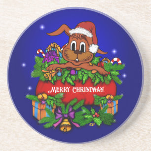 Christmas Rabbit Coaster