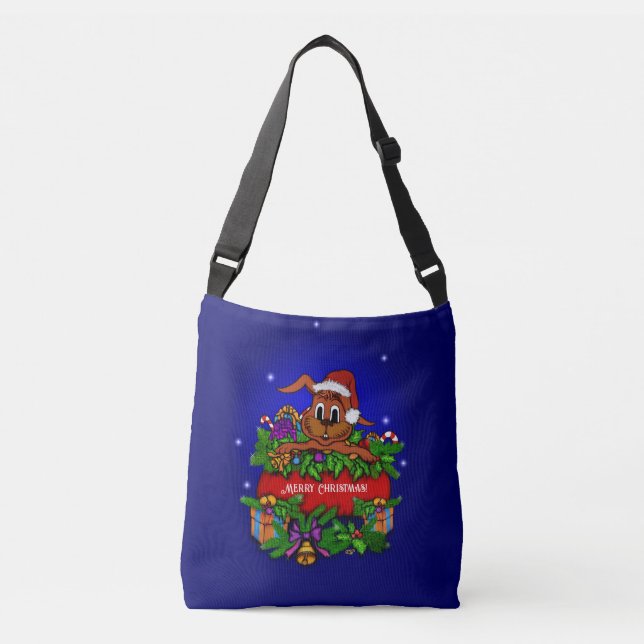 Christmas Rabbit Crossbody Bag (Front)