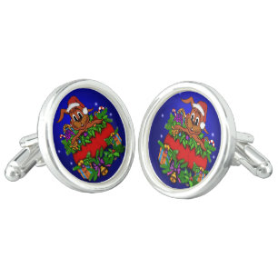Christmas Rabbit Cufflinks