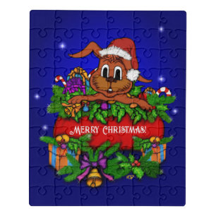 Christmas Rabbit Jigsaw Puzzle