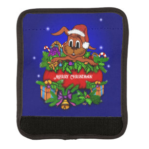 Christmas Rabbit Luggage Handle Wrap