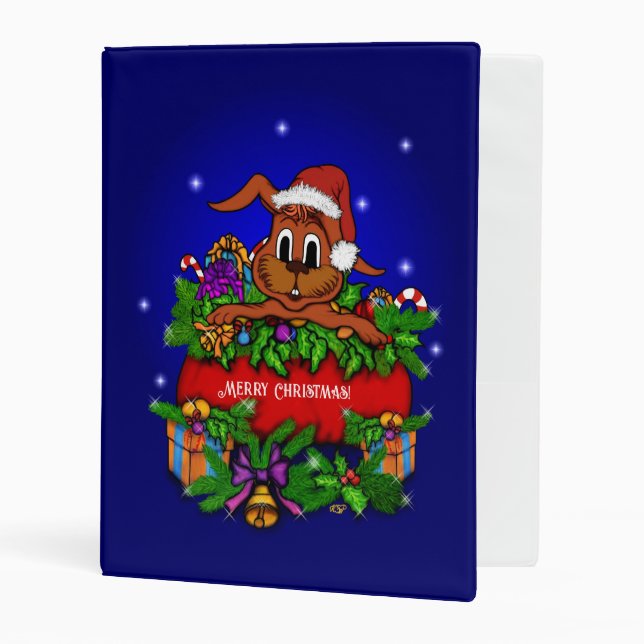 Christmas Rabbit Mini Binder (Front/Inside)