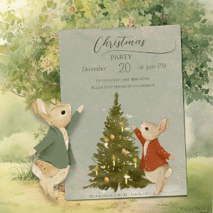 Christmas Rabbit Peter Invitation