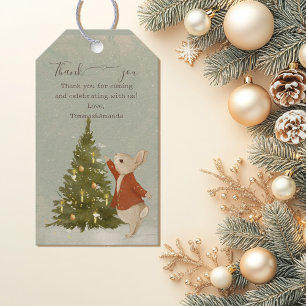 Christmas Rabbit Peter Vintage Gift Tags