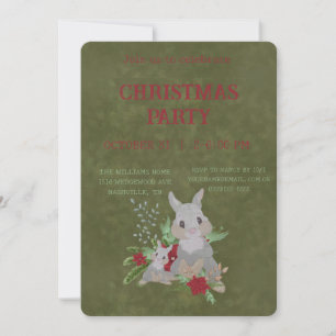 Christmas Rabbit Peter Vintage Invitation