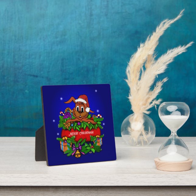Christmas Rabbit Plaque (Insitu)