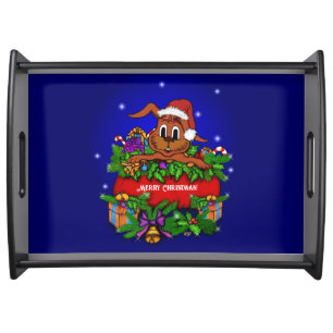 Christmas Rabbit Serving Tray