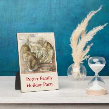 Christmas Rabbits Holiday Party Plaque by kidslife at Zazzle