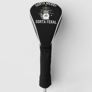 Christmas Raccoon Sorta Merry Sorta Feral Xmas Golf Head Cover