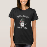 Christmas Raccoon Sorta Merry Sorta Feral Xmas