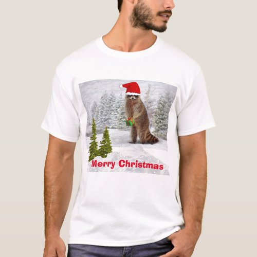 Christmas Raccoon T_Shirt