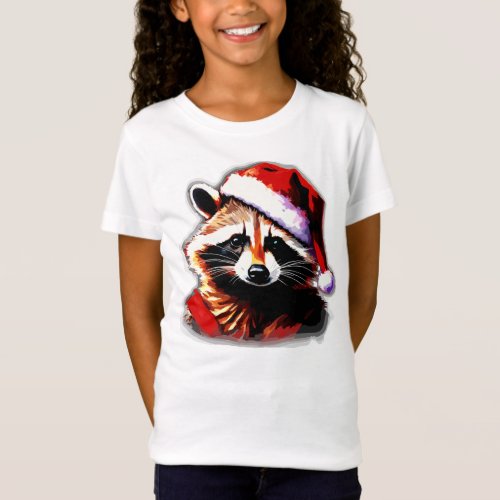 Christmas Raccoon T_shirt