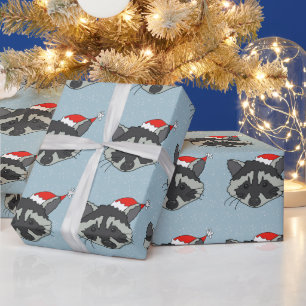 Christmas Raccoon Wrapping Paper