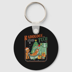 Christmas Radiology Tech Funny Gingerbread Man Rad Keychain