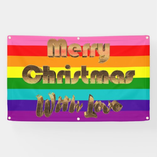 Christmas Rainbow Flag Gay Pride LGBT Original Banner