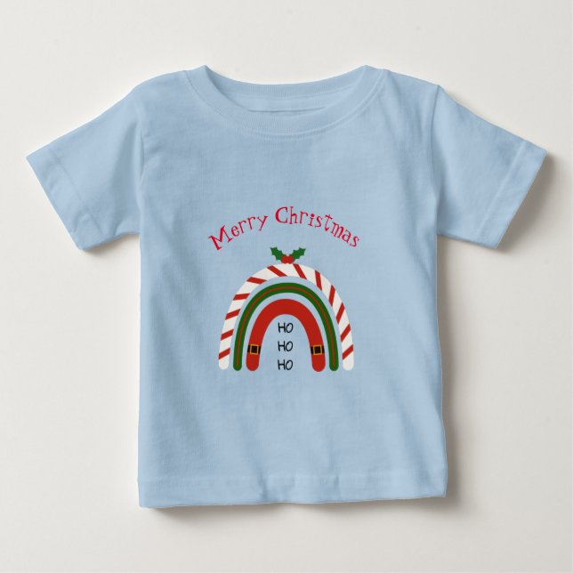 Christmas Rainbow Let it Snow       Baby T-Shirt (Front)