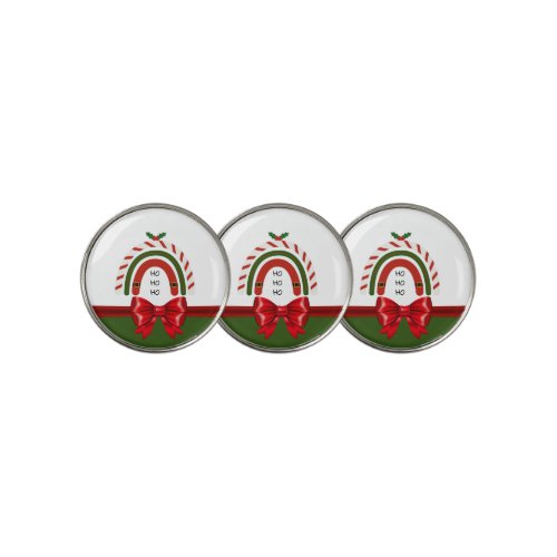 Christmas Rainbow Let it Snow     Golf Ball Marker