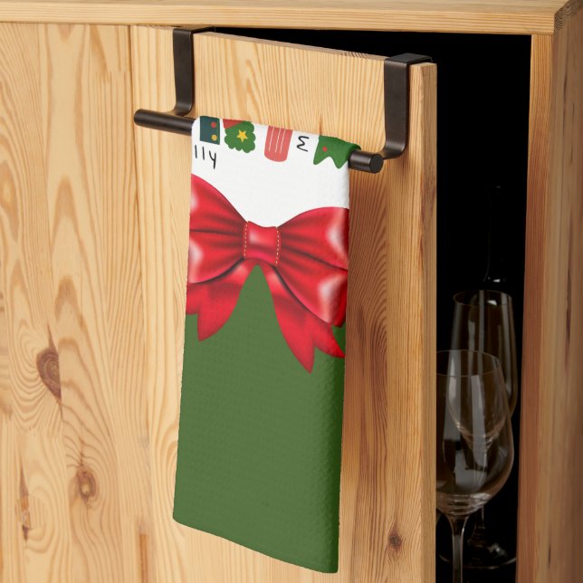 Christmas Rainbow Let it Snow   Kitchen Towel (Thirds Fold)