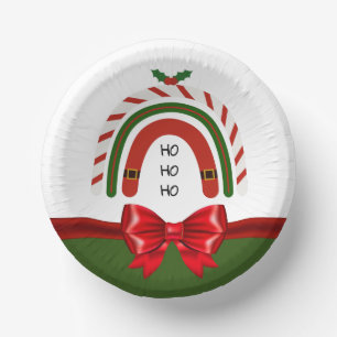 Christmas Rainbow Let it Snow Paper Bowls