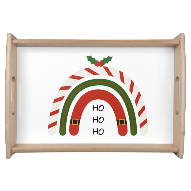 Christmas Rainbow Let it Snow    Serving Tray (Front)