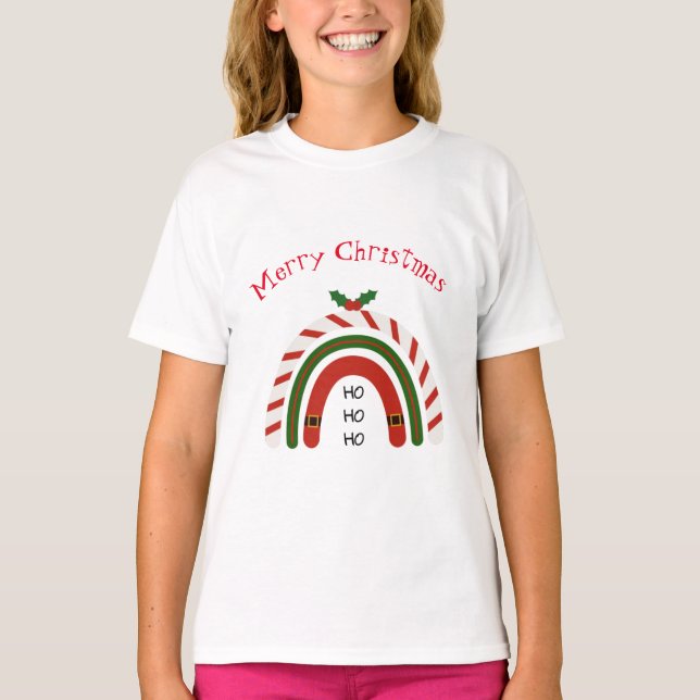 Christmas Rainbow Let it Snow     T-Shirt (Front)