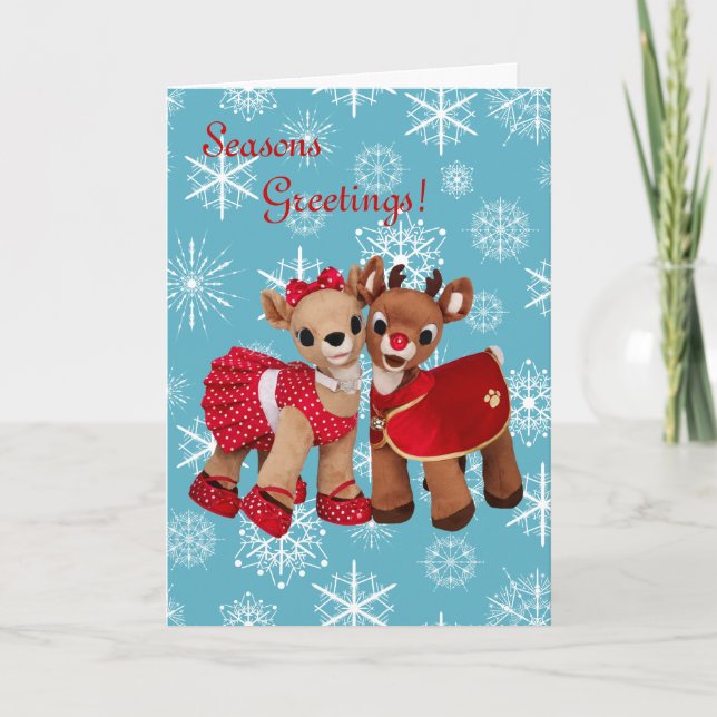 christmas raindeers greetings card FREE SAMPLE (Front)