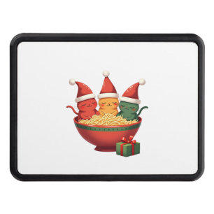 Christmas Ramen Cat Santa Anime Meow Kitty Meow Ca Hitch Cover