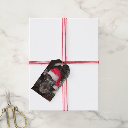 Christmas rat gift tags pack of 10