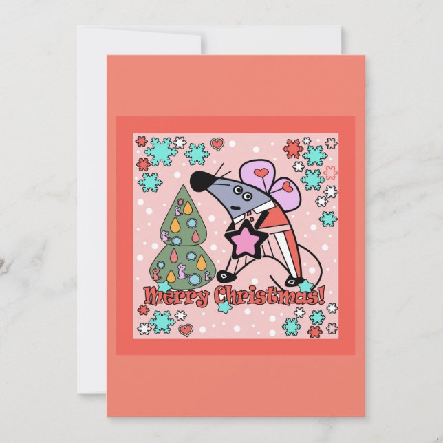 Christmas , rat invitation (Front)