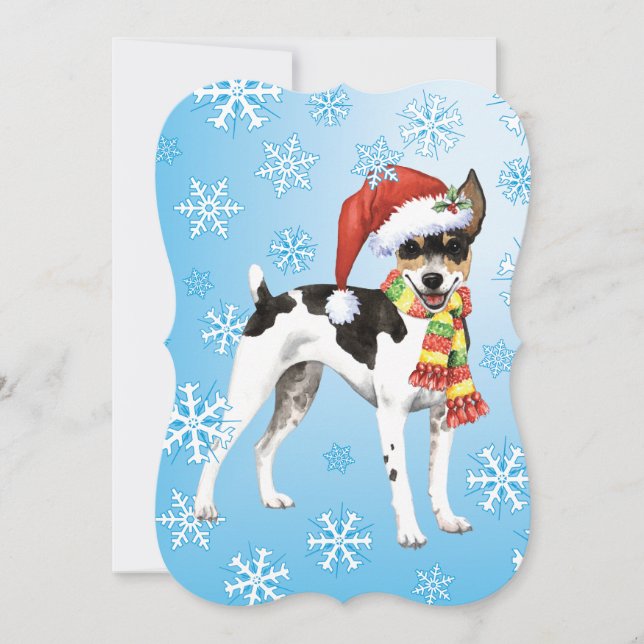 Christmas Rat Terrier Holiday Card (Front)