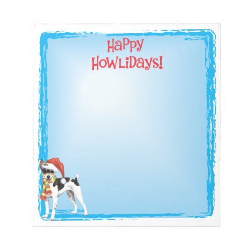 Christmas Rat Terrier Notepad