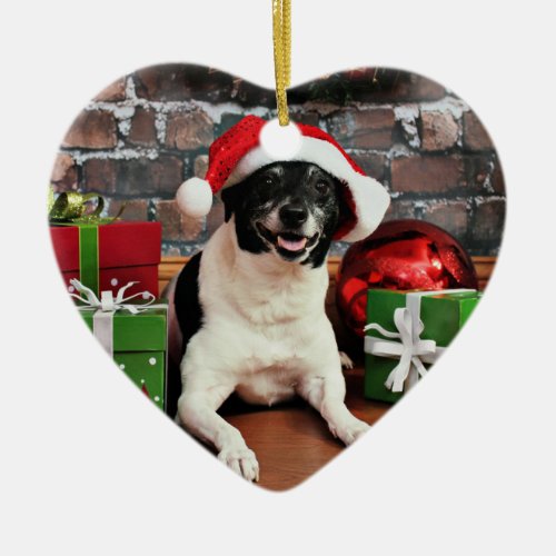 Christmas _ Rat Terrier _ Sparky Ceramic Ornament