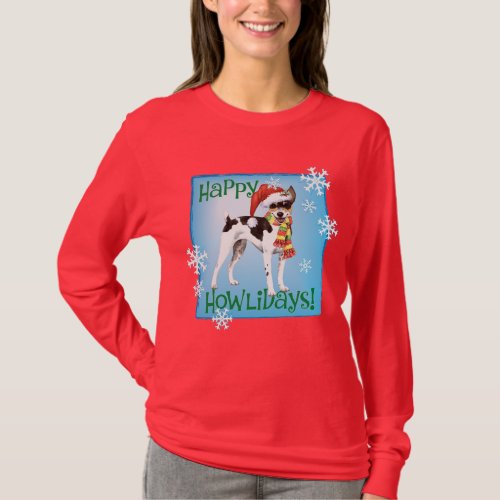 Christmas Rat Terrier T_Shirt
