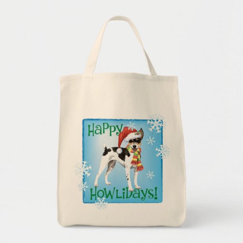 Christmas Rat Terrier Tote Bag