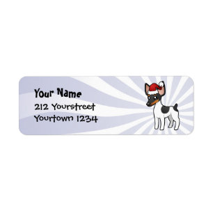 Christmas Rat Terrier / Toy Fox Terrier Label