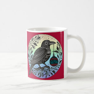 Christmas Raven Coffee Mug