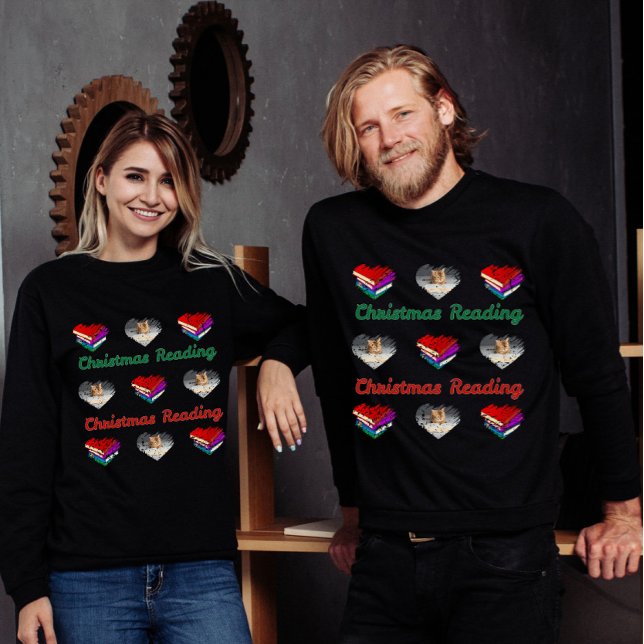 Christmas Reading Brushstroke Panel T-Shirt (Creator Uploaded)