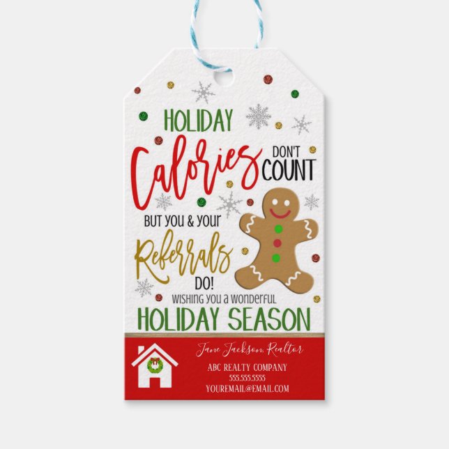 Christmas Realtor Pop By Gift Tags (Front)
