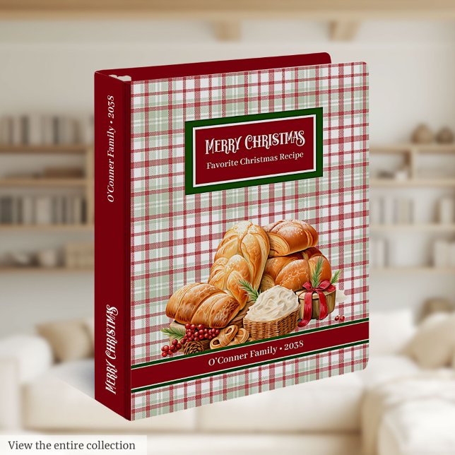 Christmas Receipt 3 Ring Binder Vintage Recipes (Christmas Receipt 3 Ring Binder Vintage Recipe File)