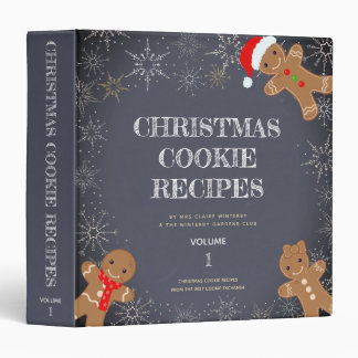 Christmas Recipe 3 Ring Binder