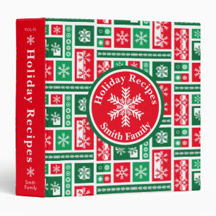 Christmas Recipe 3 Ring Binder