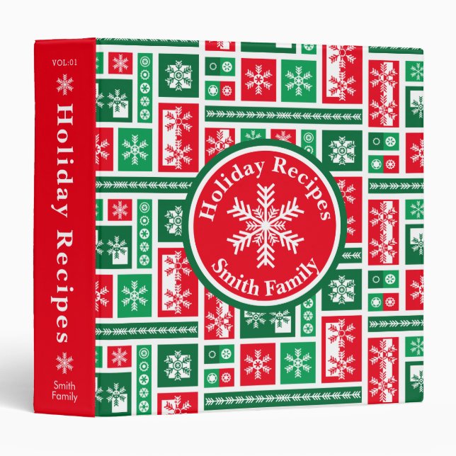 Christmas Recipe 3 Ring Binder (Front/Spine)