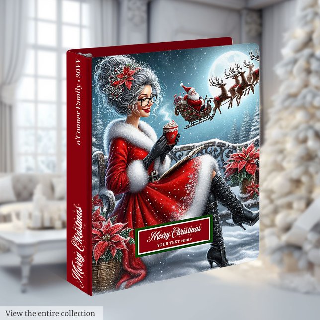 Christmas Recipe Binder Mr. and Mrs. Claus Design (Christmas Recipe Binder Mr. and Mrs. Claus Design)