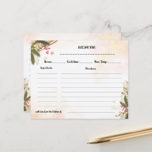 Christmas Recipe Card Bridal Shower